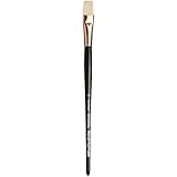 da Vinci Hog Bristle Series 7007 Plein Air Oil Painting Brush, Flat Short with Black Lacquered Handle and Copper Ferrule, Size 16