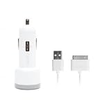 Griffin PowerJolt Car Charger for iPod and iPhone Includes Charge/Sync Cable (White)