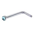Aqua Gem Micro Nose Ring L-Shaped