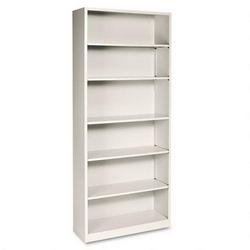 HON COMPANY Metal bookcase, 81-1 8 high, five adjustable, one fixed shelf, putty... by Hon Company