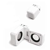 SmartAss White Portable Folding Travel Home Speakers For Apple iPad, iPad 2, iPad 3, iPhone and iPod, iPhone 3G, 3GS, iPhone 4, iPhone 4S, iPhone 4GS, Nano, Touch, Classic, Mini, Shuffle All Generations & Many Other Devices.