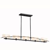 Kichler 42018BK Kichler Suspension Linear Chandelier 5 Light Incande Black (Painted)