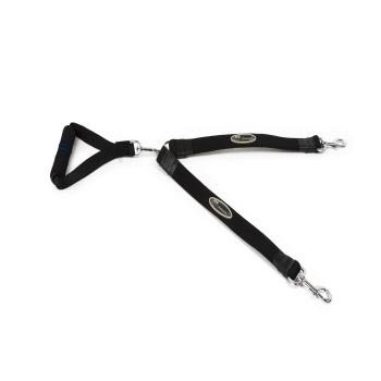 EZ Steps Big Dog Control Shock Absorbing Coupler Leash for Walking Two Dog up to 400 lbs. Combined Weight, Black