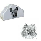 Pomeranian Napkin Holder, Porcelain by Rosalinde