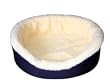 Medium Navy/Imitation Lambswool Dog Bed King Pet Bed-Orthopedic Comfort. Size: 27x21x7. We make them in the USA.