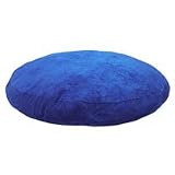 Caddis Pet Poly-Suede Round Pet Bed in Blue