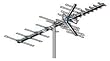 AntennaCraft HBU33 85 Boom HBU Series Antenna for UHF and High-Band VHF - 70 to 60 Mile Range
