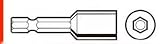 Mibro #442590 MM 1/4x1-7/8 Mag Socket
