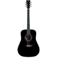 Lauren Full Size Dreadnought Acoustic Guitar - Black