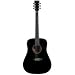 Lauren Full Size Dreadnought Acoustic Guitar - Black