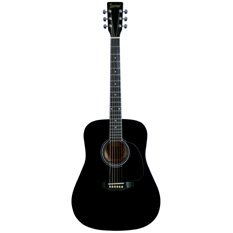 Lauren Full Size Dreadnought Acoustic Guitar - Black