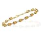 0.03 Cts Diamond & 10.88 Cts Citrine Bracelet in 14K Yellow Gold