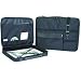 Florence Director Art Bag, Soft Portfolio Carry with Full Length Dual Running Zipper & Wrapped Metal Rod Framing, 14 x 18, Black.