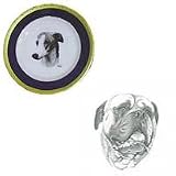 Bull Mastiff 7.25' Cobalt Plate, Porcelain by Rosalinde (7.25' diameter)