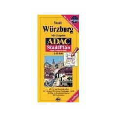 ADAC Stadtpl�ne, spezialgefaltet, W�rzburg