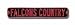 Steel Street Sign: FALCONS COUNTRY