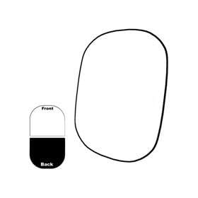 Savage Infinity 60 x 72 Collapsible Disc / Reversible Solid Colors Background - Black / White