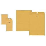 Quality Park 37855 Quality Park Clasp Envelopes, 6x9, 28lb, Brown Kraft, 100/Box