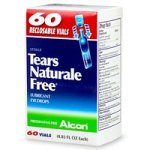 Tears Naturale Free Lubricant Eye Drops, 60-Count Single-Use Vials (Pack of 2)