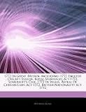 1772 in Great Britain, Including: 1772 English Cricket Season, Royal Marriages ACT 1772, Somersett's Case, 1772 in Wales, Repeal of Certain Laws ACT 1