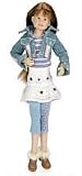 Jean Jacket w/ Striped Shirt and Lace Skirt Outfit
