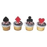 Playing Card Symbols Cupcake Picks - 12ct