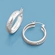 Sterling Silver Plain Hoop Earrings - 26 mm