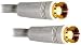 6' 6 FT FOOT WHITE RG59 RG-59 75 OHM COAX COAXIAL CABLE WIRE CORD WITH 24 K KARAT GOLD F-TYPE CONNECTORS FOR TV SATELLITE HD VCR FM DISH ANTENNA RF MODEM ETC.
