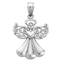 14kt. White Gold, Angel Charm