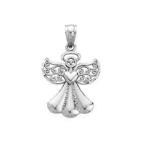 14kt. White Gold, Angel Charm by 