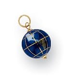 14kt. Gold, Lapis Globe Charm