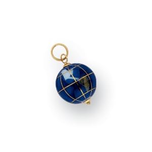 14kt. Gold, Lapis Globe Charm by Fred Meyer Jewelers