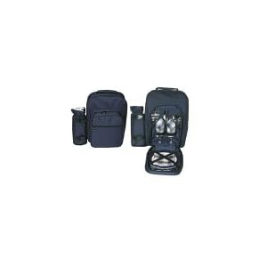 Luxury Two Person Picnic Backpack in Navy Blue