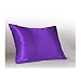 Luxury Queen Grape Satin Pillow Case w/Hidden Zipper