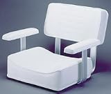 GARELICK DELUXE SEWN MULTIPURPOSE FOLDING BOAT SEAT W/FOLDING BACKColor: White