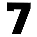 NUMBER 7 Temporary Tattoo 1.5x2