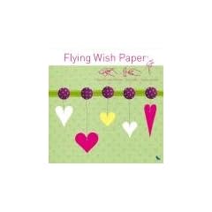 Fliegendes Wunschpapier "Flying Wish Paper" mit Hearts-II-Dekor