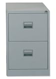 Trexus Filing Cabinet Steel Lockable 2-Drawer W470xD622xH711mm Grey Ref 394992