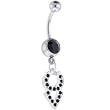 Midnight Gem LEO Zodiac Sign Dangle Belly Ring