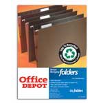 Office Depot(R) Hanging Folders, 1/3 Cut, Letter Size, Box Of 25