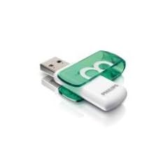 Philips FM 08 FD 05 B/00 USB-Stick 8 GB (MLC Nand Flash-Speicher, original Handelsverpackung, USB 2.0) wei�/gr�n