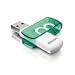 Philips FM 08 FD 05 B/00 USB-Stick 8 GB (MLC Nand Flash-Speicher, original Handelsverpackung, USB 2.0) wei�/gr�n