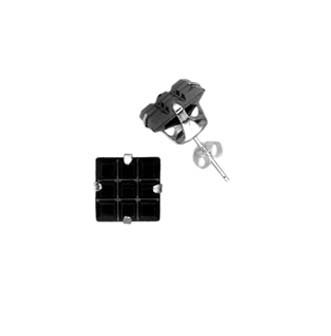 .925 Sterling Silver Stamping Black Cubic Zirconia Square Invisible Shape 9mm 21MCRlIk2yL .925 Sterling Silver Stamping Black Cubic Zirconia Square Invisible Shape 9mm