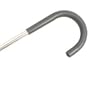 Walking Cane - Lightweight adjustable silver vinyl cane. This cane has a push button height adjustment in 1"increments. Weight capacity 250 pounds, height adjustable 33-37 inches.