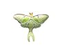 Luna Moth Silver and Enamel Pin