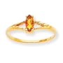 14k Citrine Birthstone Ring - Size 6 - JewelryWeb