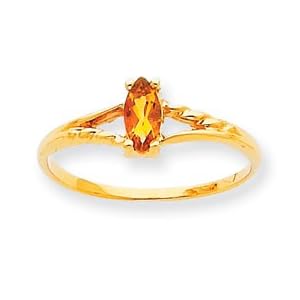 Buy 14k Citrine Birthstone Ring - Size 6 by JewelryWeb
