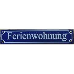 Strassenschild "Ferienwohnung" 40x8 cm