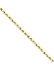 14k Gold 3.5mm D/C Rope with Lobster Clasp Chain 8 Inches