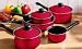 5 Piece Elite Belly Saucepan Set in Red